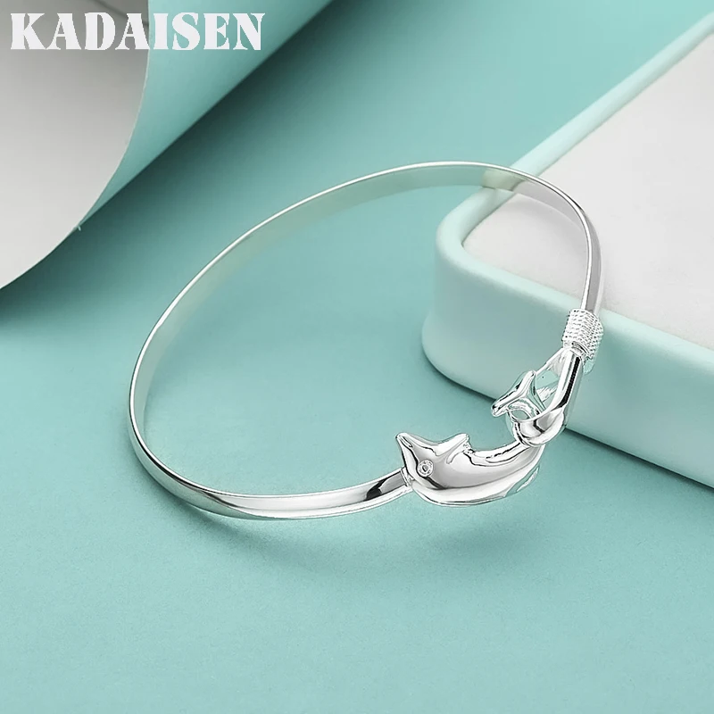 

Серебряный браслет 925 пробы с милым дельфином, простое модное украшение для женщин и девушек, оптовая продажа от производителя, классический дизайн B178