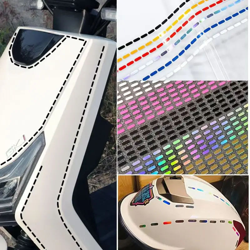 DIY dotted line electric car decoration reflective sewing stitch motorcycle car creative personality modification waterproof sti