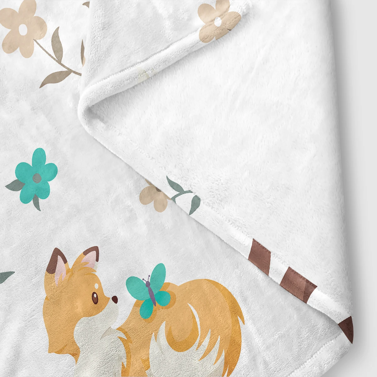 بطانية حيوانات غابة من الفانيلا على الوجهين ، طباعة رقمية ثعلب لطيف ، أريكة ، غطاء تكييف الهواء ، بطانية تخييم ، 1 روض #5