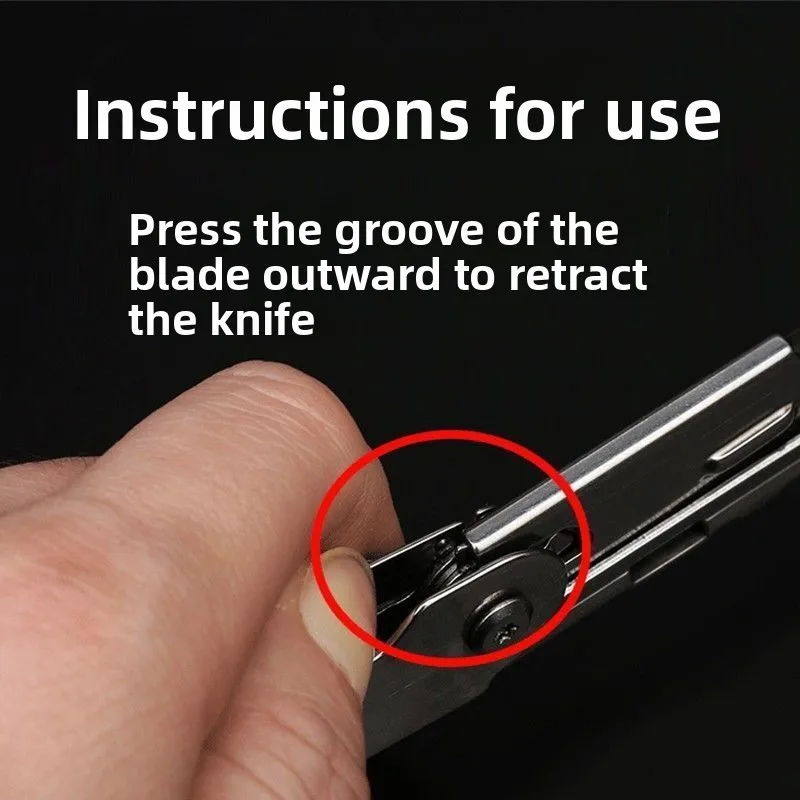 سكين قابل للطي عالي التحمل، سكين ورق حائط فولاذي كامل، عسكري متين، سميك للغاية، ذو مظهر عالٍ، قالب متكامل