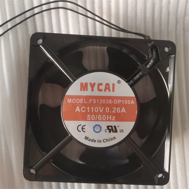 120mm FS12038 DP100A AC Cooling Fan 110V Dual Ball Bearing Axial Fan for Cabinet DIY