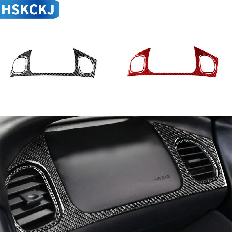 

For Chevrolet Corvette C5 1998—2004 Car Accessories Carbon Fiber CoPilot Air Outlet Ring Surrounded Cover Sticker Modification