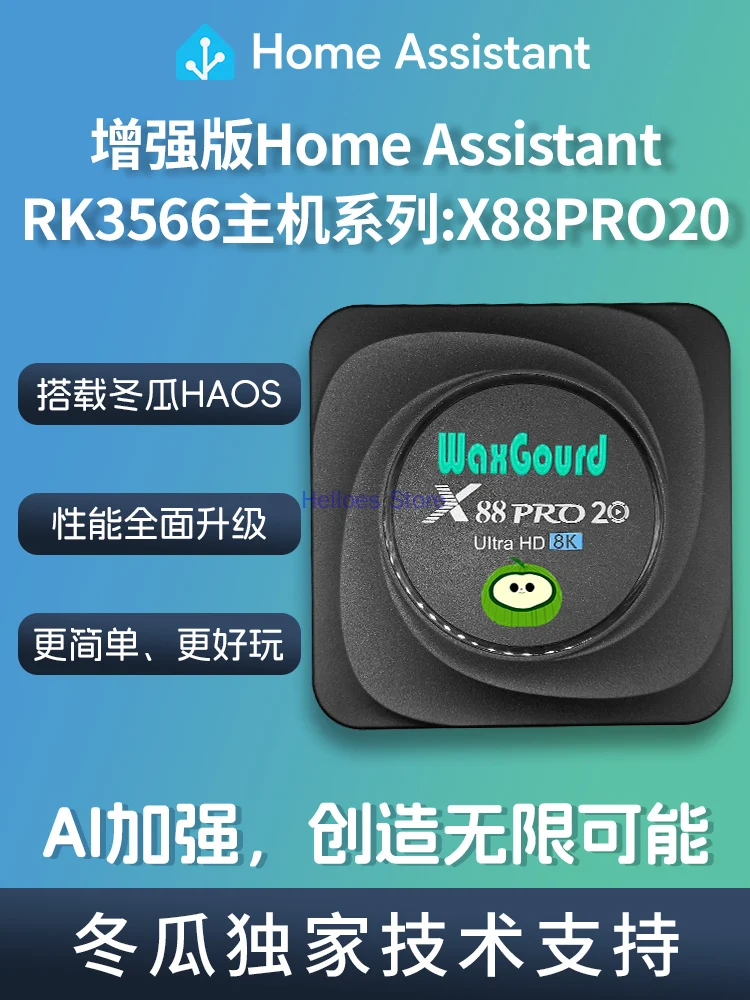 HHomeAssistant Box Rk3566 with NPU Smart Home HomeKit Assistant X88pro20