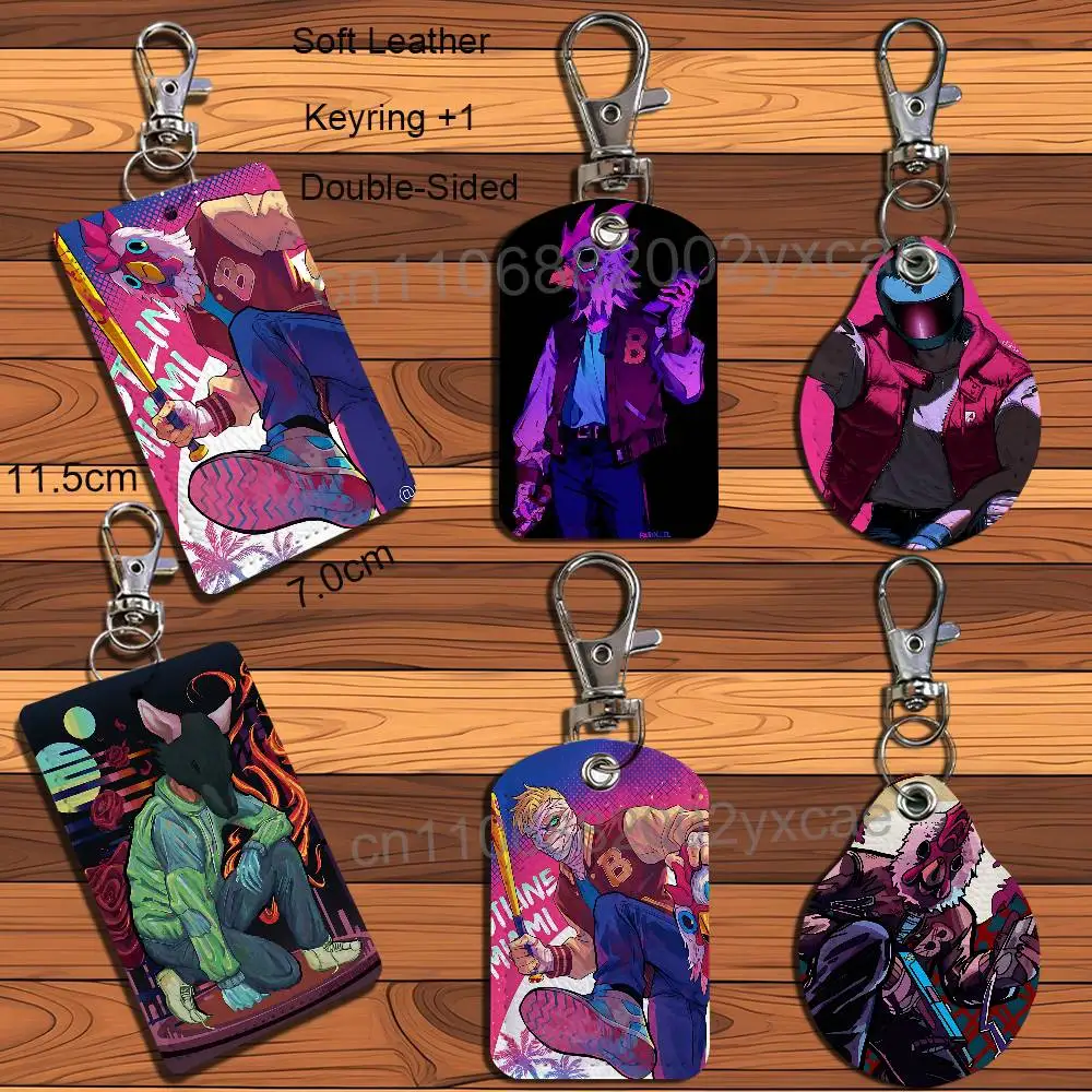 Rooster Jacket game Hotline Miami Holder For Bank Business Work Card Holder Student Card Case Bus Card Keychain product photo