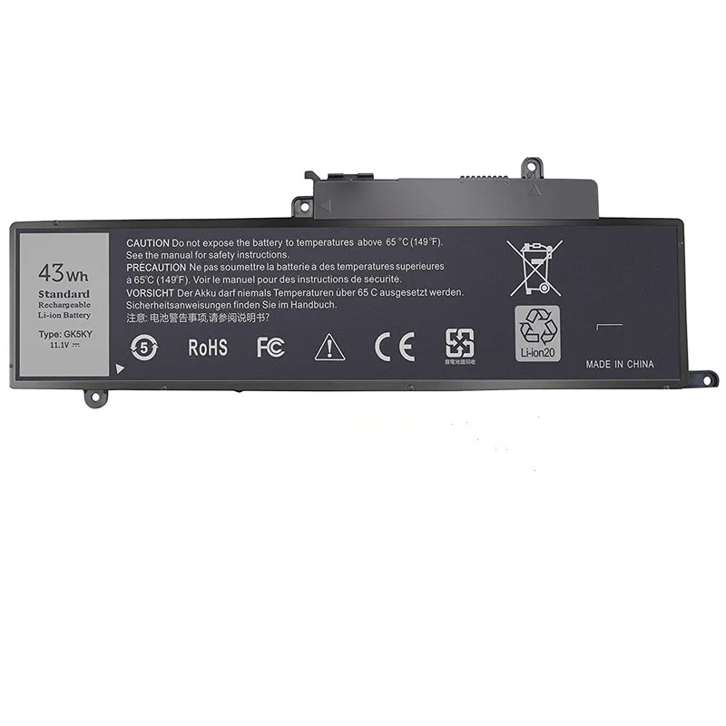 11.1V 43Wh GK5KY แบตเตอรี่แล็ปท็อปสําหรับ Dell Inspiron 13 7000 Series 7347 7348 7352 11 3000 Series 3147 3148 15 7000 Series 7558 ใหม่