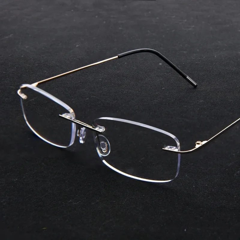 Plus Plus Reading Glasses Men Rimless Alloy Frame Luxury Presbyopic Glasses Anti Blue Light Magnifing Presbyopia Glasses +1.0 1.5 4.0 - Aliexpress Deal