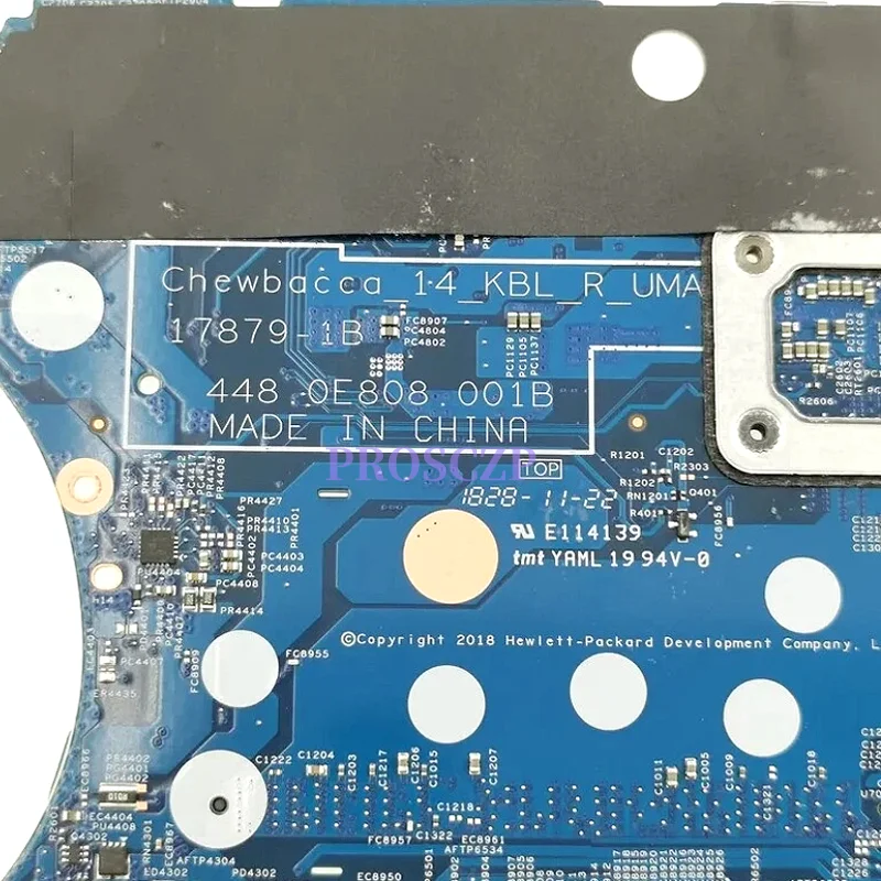 

Материнская плата для ноутбука HP PAVILION X360 14-CD TPN-W131 14M-CD 17879-1B, материнская плата с процессором 4415U I3 I5 I7 8-го поколения, тест ок