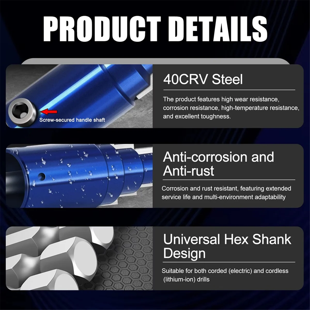 A83Z Electric Drill Manual Broken Pipe Valve Extractor Tool Removes Rusted Damaged Faucet Bolts Angle Valves 1/2,3/4,1inch