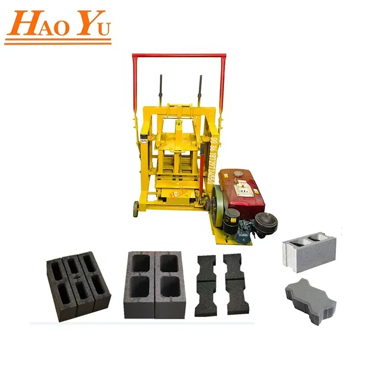 QTJ3-45  manual concrete cement block brick making machine price hollow concrete block brick maker machine for sale