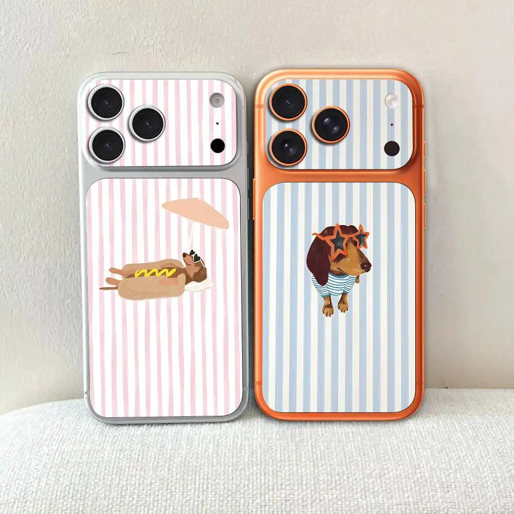 

Dachshund Black Stripe Protective Back Decal Skin Wrap Sticker For IPhone 17 Pro 17 Pro Max