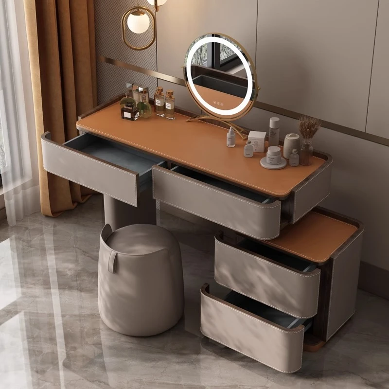 makeup headdresses Dressingtable dressing room furniture makeup toilet vanity tablewith mirror Comfortable bedroom Modern Nordic