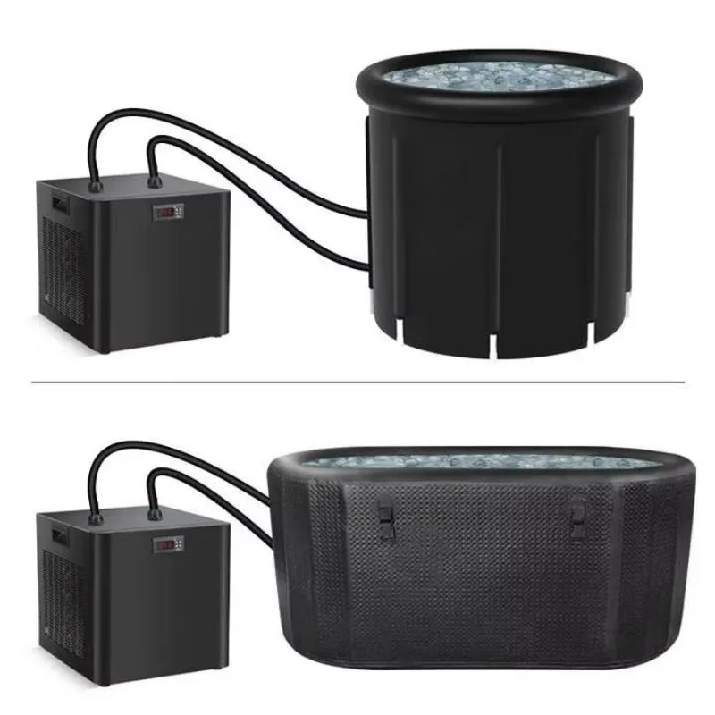 야외용 300L 0.3HP 냉각기 아이스 배스 1/3HP 워터 튜브 냉수 침수 냉각기