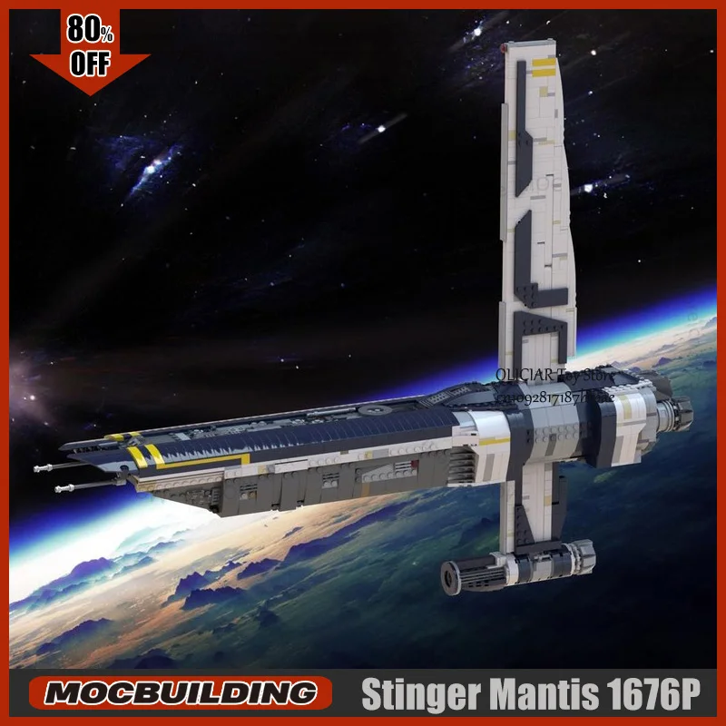

Space Movie MOC Stinger Manti Play Scale Building Blocks SpaceShip Battle Model Custom Puzzle Architecture Assembly Toys Gifts