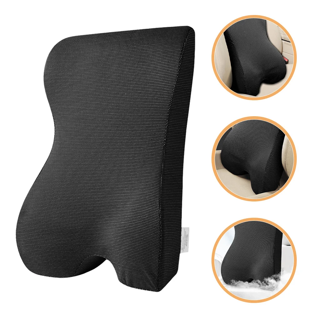 

Ergonomic Memory Foam Lumbar Support Cushion Back Pillow for Office Car Home Chair Mesh Cover Cool Comfort Back Memory Foam