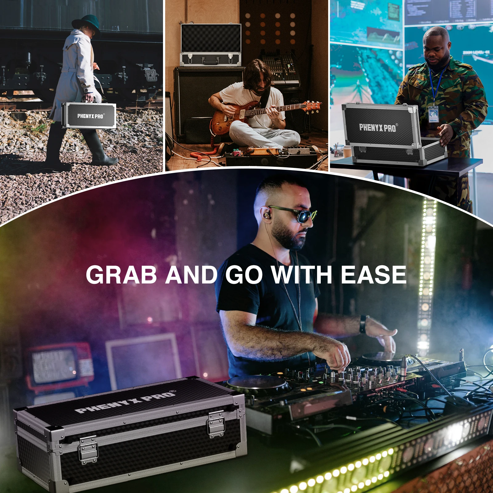 PCSE-L |   حقيبة تخزين المعدات Phenyx Pro، حقيبة حمل مع إطار من سبائك الألومنيوم قابل للتخصيص مسبقًا