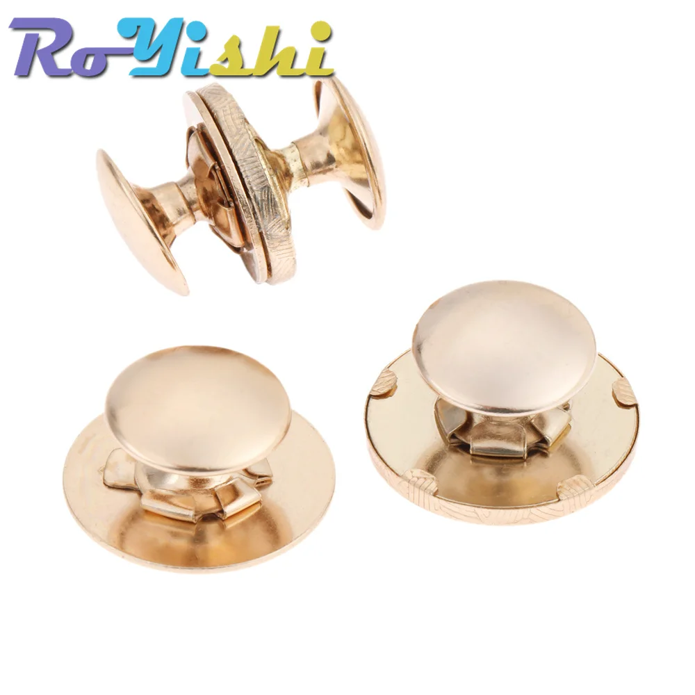 10 Sets Metal Double Rivet Magnetic Clasps Buttons Fastener Bag Press Buckle Purses Handbag Clothes DIY 14/18mm