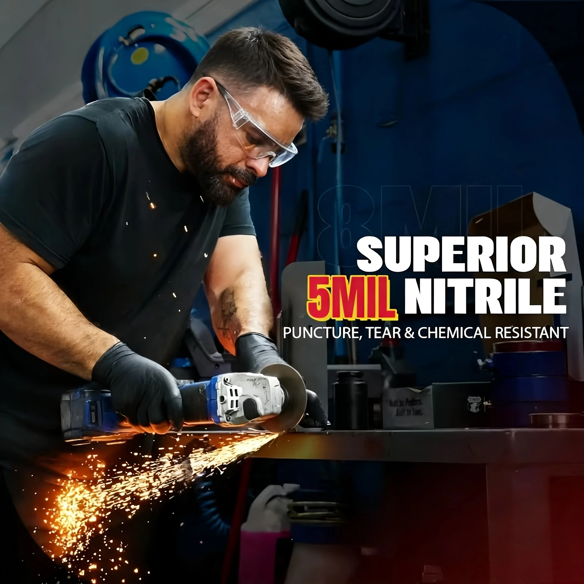 

High Quality - Premium Gloves - Boxed, Latex-Free, Textured Fingertips Suitable for Automotive, Workshops, and Cleaning