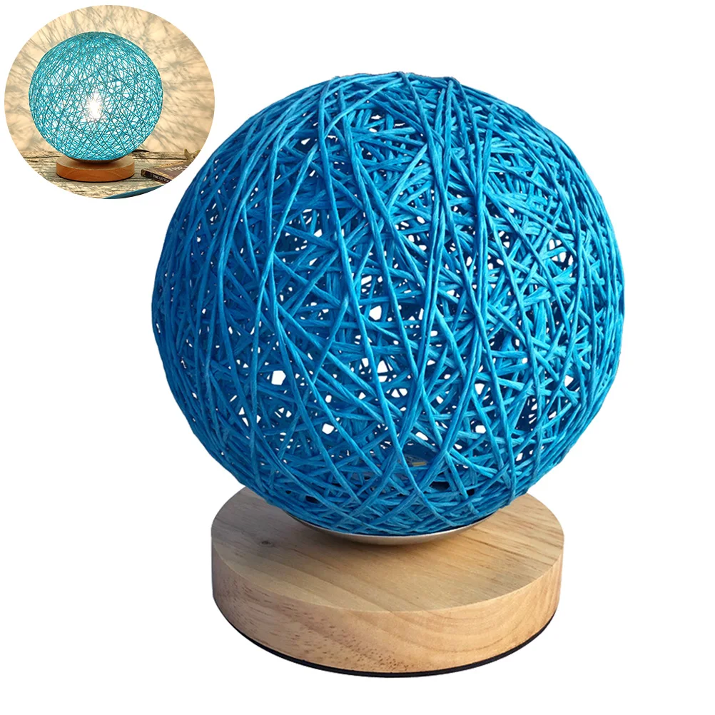 

Dimmable LED Lamp Warm White USB Powered Bedroom Table Light Rattan Ball Energy Efficient Non Flickering Cozy Atmosphere