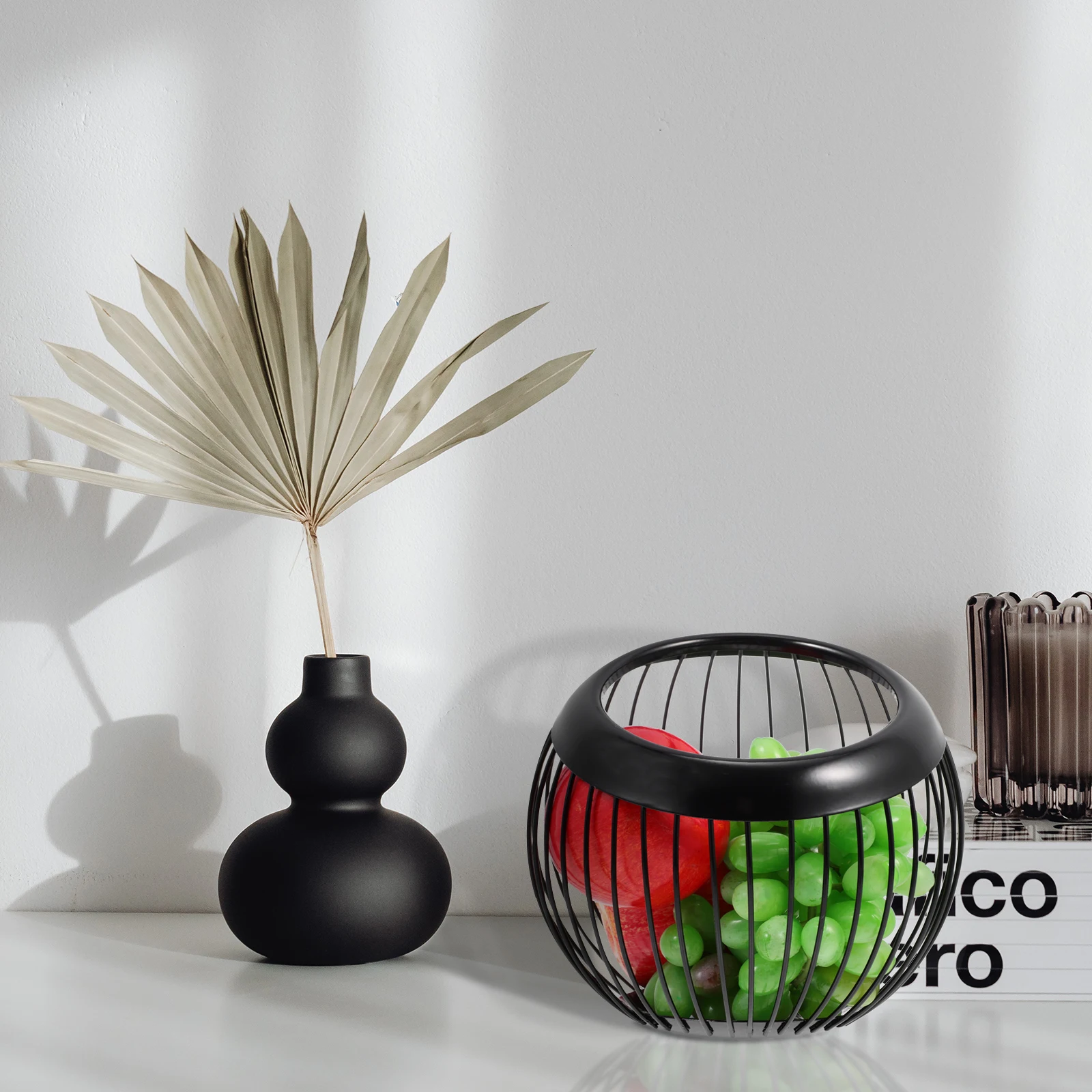 

Stainless Steel Fruit Basket 3PCS Storage Container Vintage Black Kitchen Bathroom ganizer Tray Snack Sundries Holder Metal