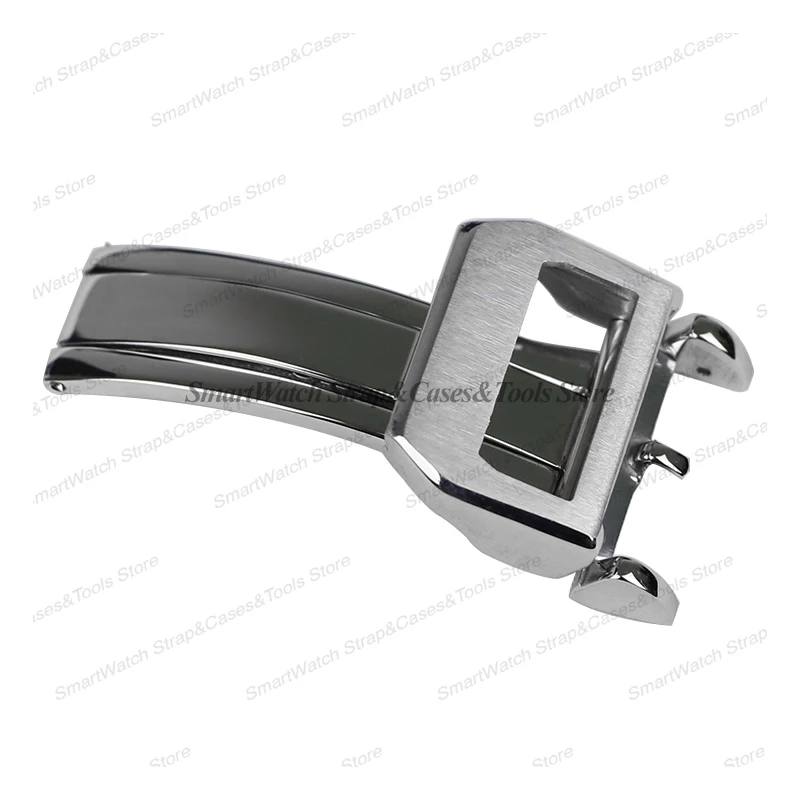 18mm Watch Buckle for IWC Pilot Mark Portuguese Stainless Steel Folding Clasp Rubber Nylon Leather Band Deployment Buckle Button