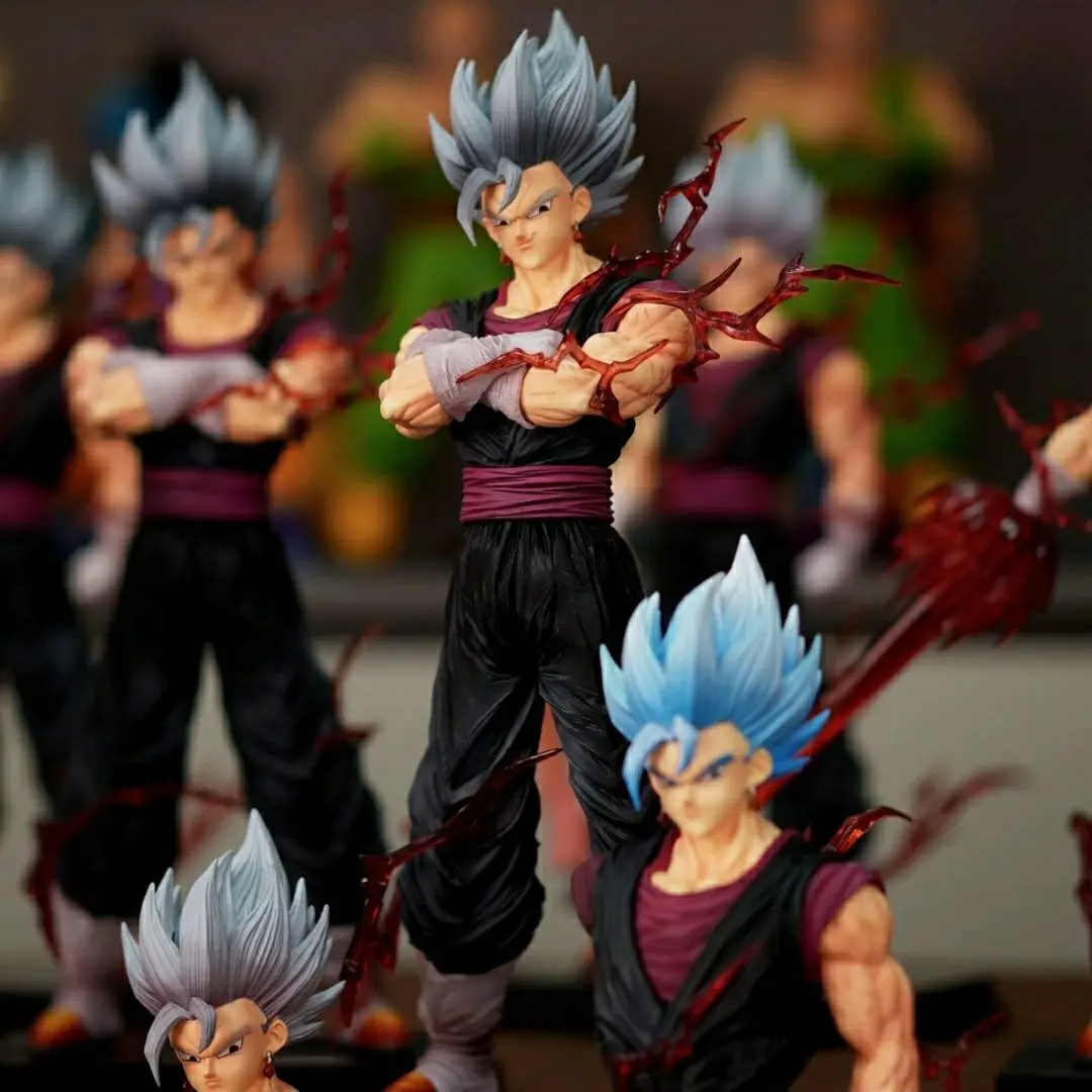 

Dragon Ball Z Vegetto Super Saiyan Action Figure - Customized Collectible GK Model Statue Black/Yellow Anime Figurine for Boys