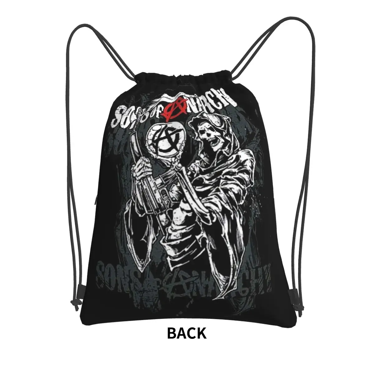 The Death Reaper Sons Of Anarchy Backpacks Casual Drawstring Bags Sundries Bag Book Bags for Travel School