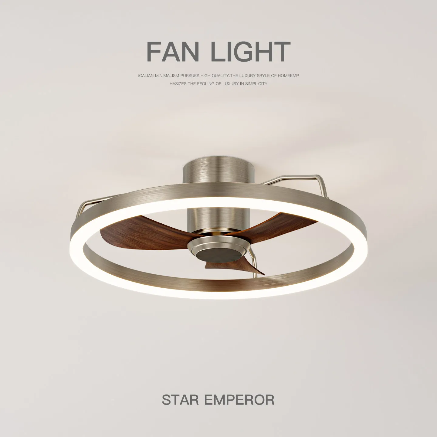 2026 New Bauhaus Ceiling Fan Light for Bedroom, Minimalist Flush Mount Fan Lamp with Eye-Care, Home Decor