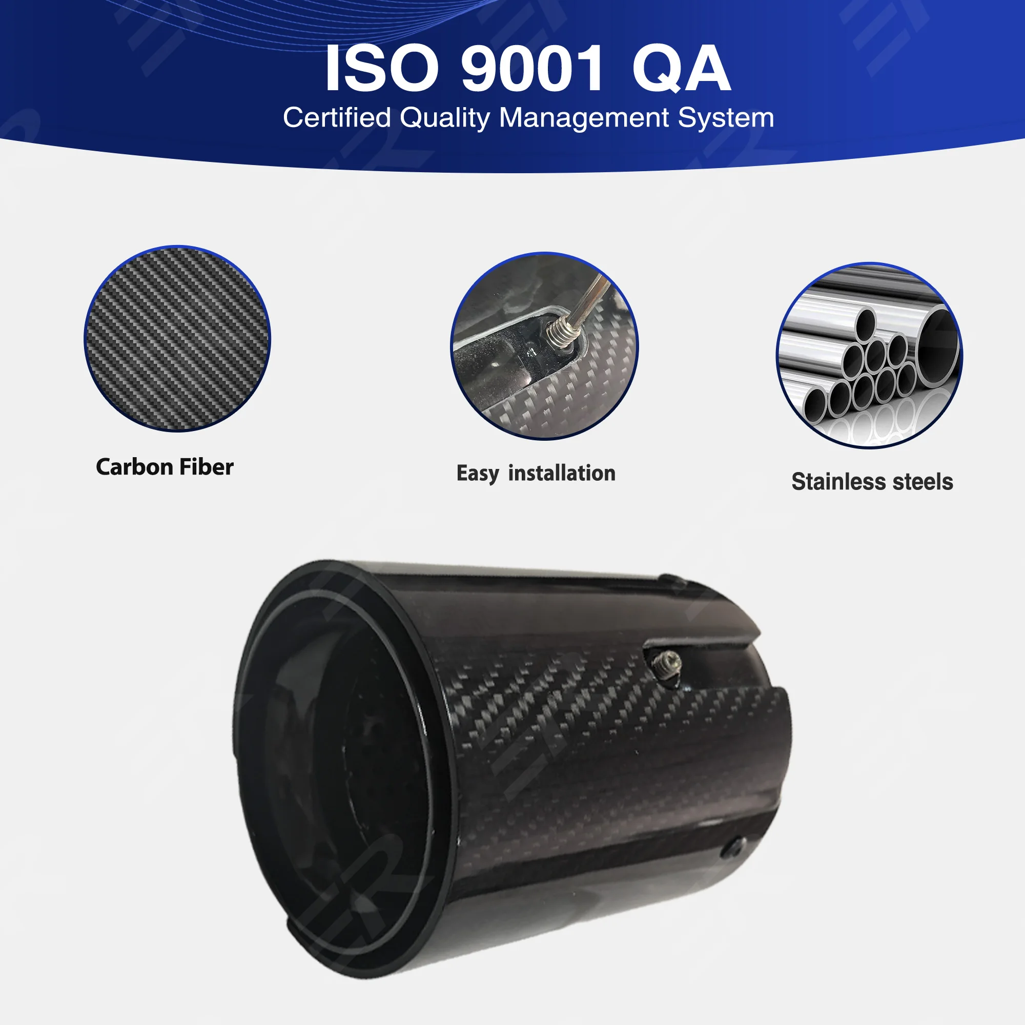 4 قطعة ER ترقية العادم تلميح لسيارات BMW M5F90 ألياف الكربون السيارات كاتم صوت السيارة العادم اكسسوارات أنابيب طرفية سيارة الديكور تعديل