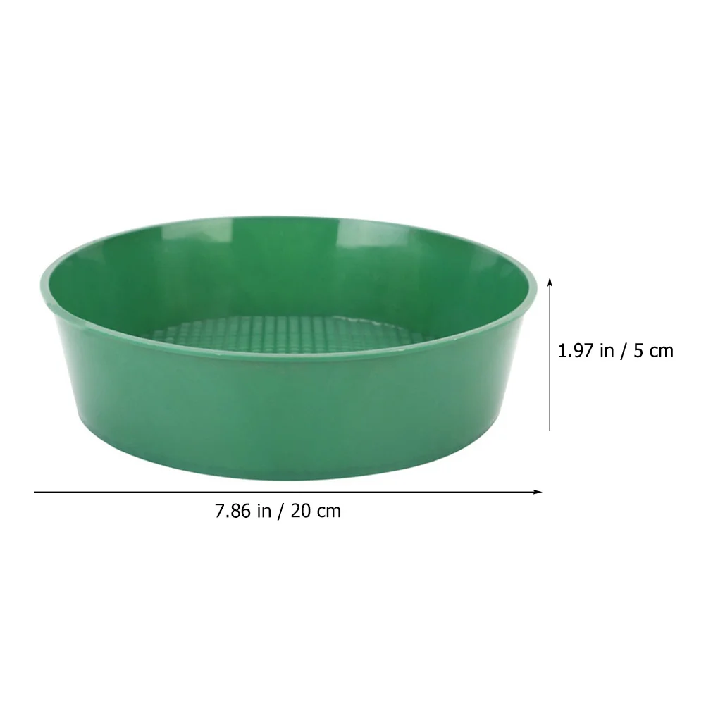 Garden Screen Soil Sifting Mesh Pan Tool Plastic Sieve for Rocks Sifter Home Planting Filter Small Tools Manual Strainer