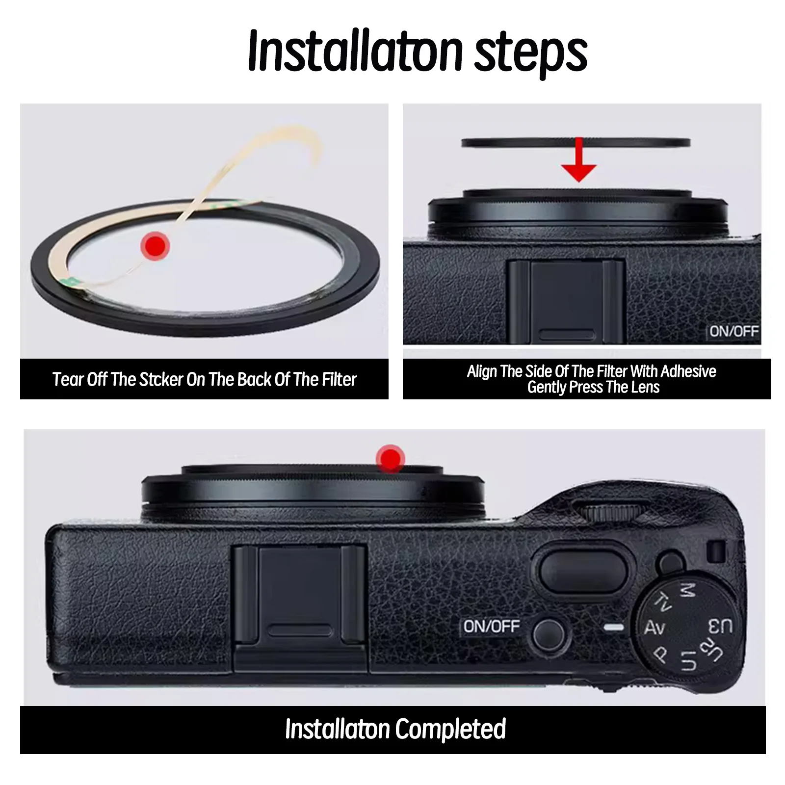 UV Protective Filter For Ricoh GR IV HDF GRIV GR4 Monochrome GR IIIx HDF GR III HDF GR II GR3x GR3 GR2 Camera view 5