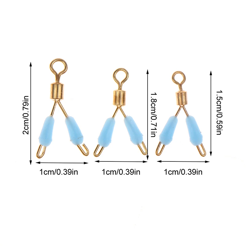 Abrazadera de silicona para sublínea de pesca, dispositivo de bifurcación de anillo antienredos, 10 piezas