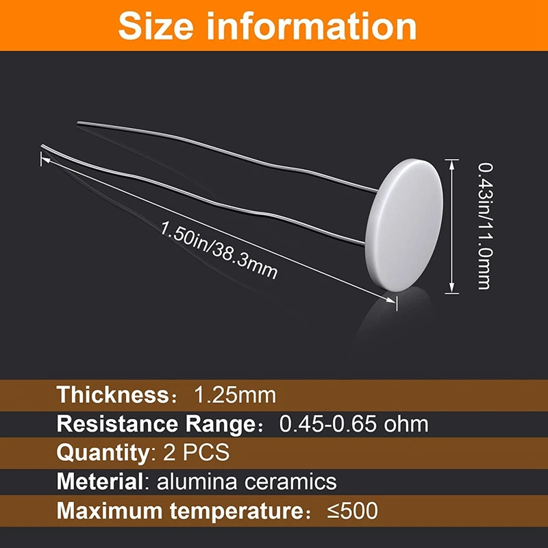 A46T 2 Pack Peek Ceramic Coil 1.25mm Thick, Ceramic Peakcoil for Pufc0 Repair Kit