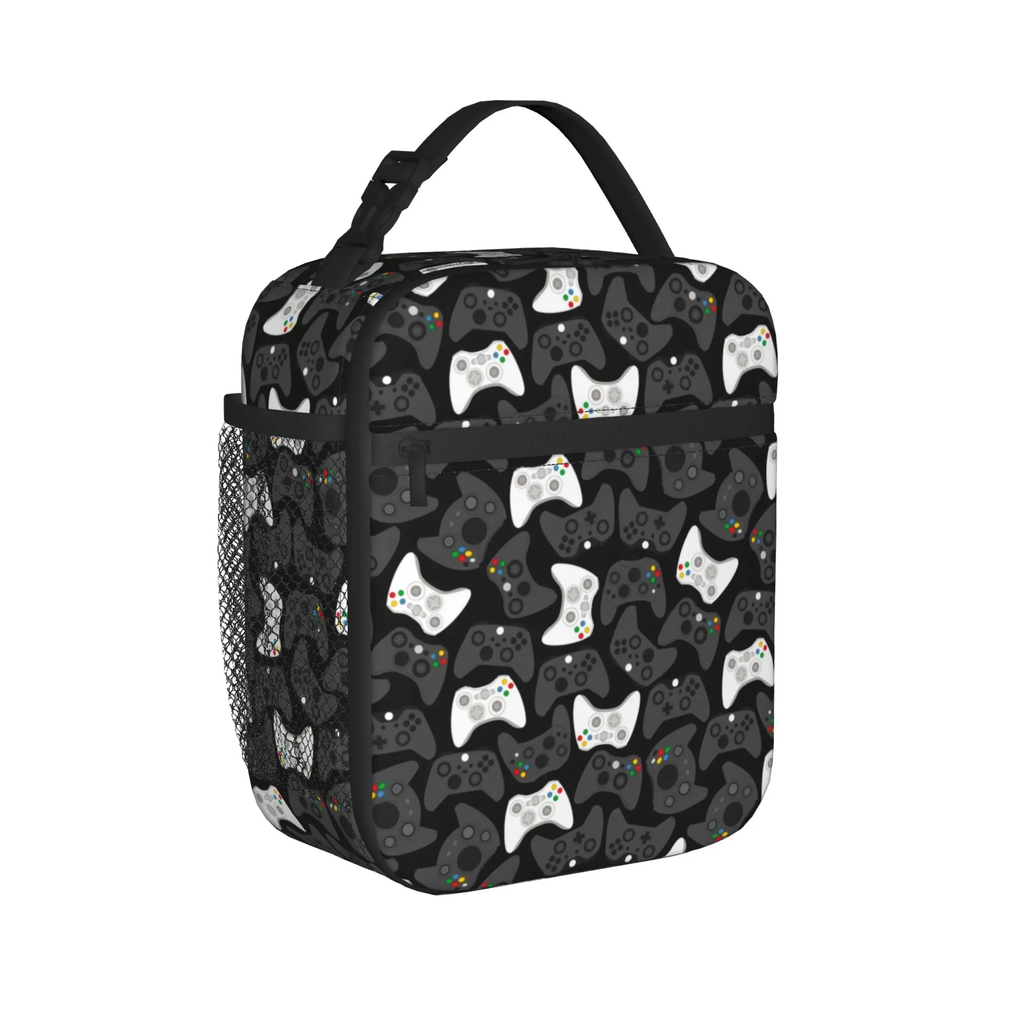 Game Controller Pattern Thermal Insulated Lunch Bag for School  Portable Food Bag Container Cooler Thermal Lunch Boxes