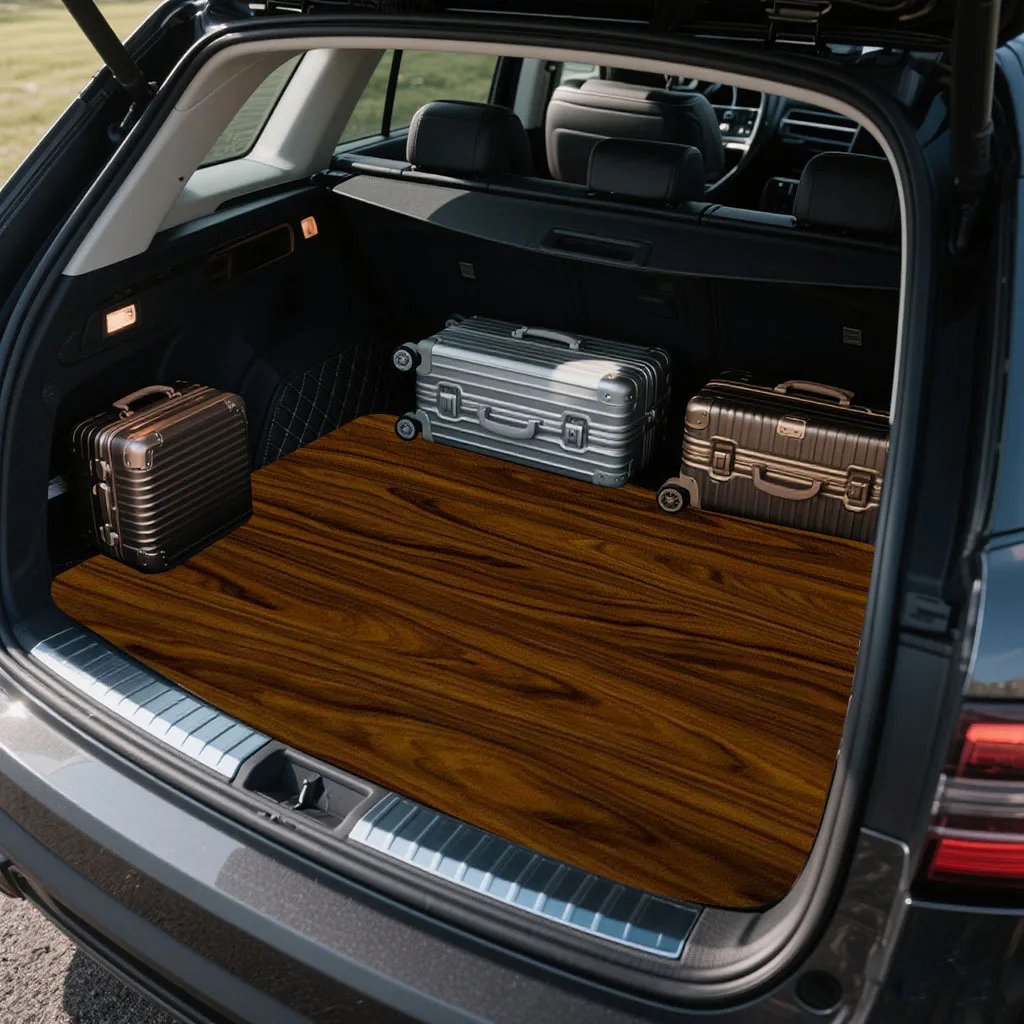 1pc Car Trunk Mat With Printed Design, An Essential Travel Accessory, Universal Fit For Various Car Models, A Must-Have Interior