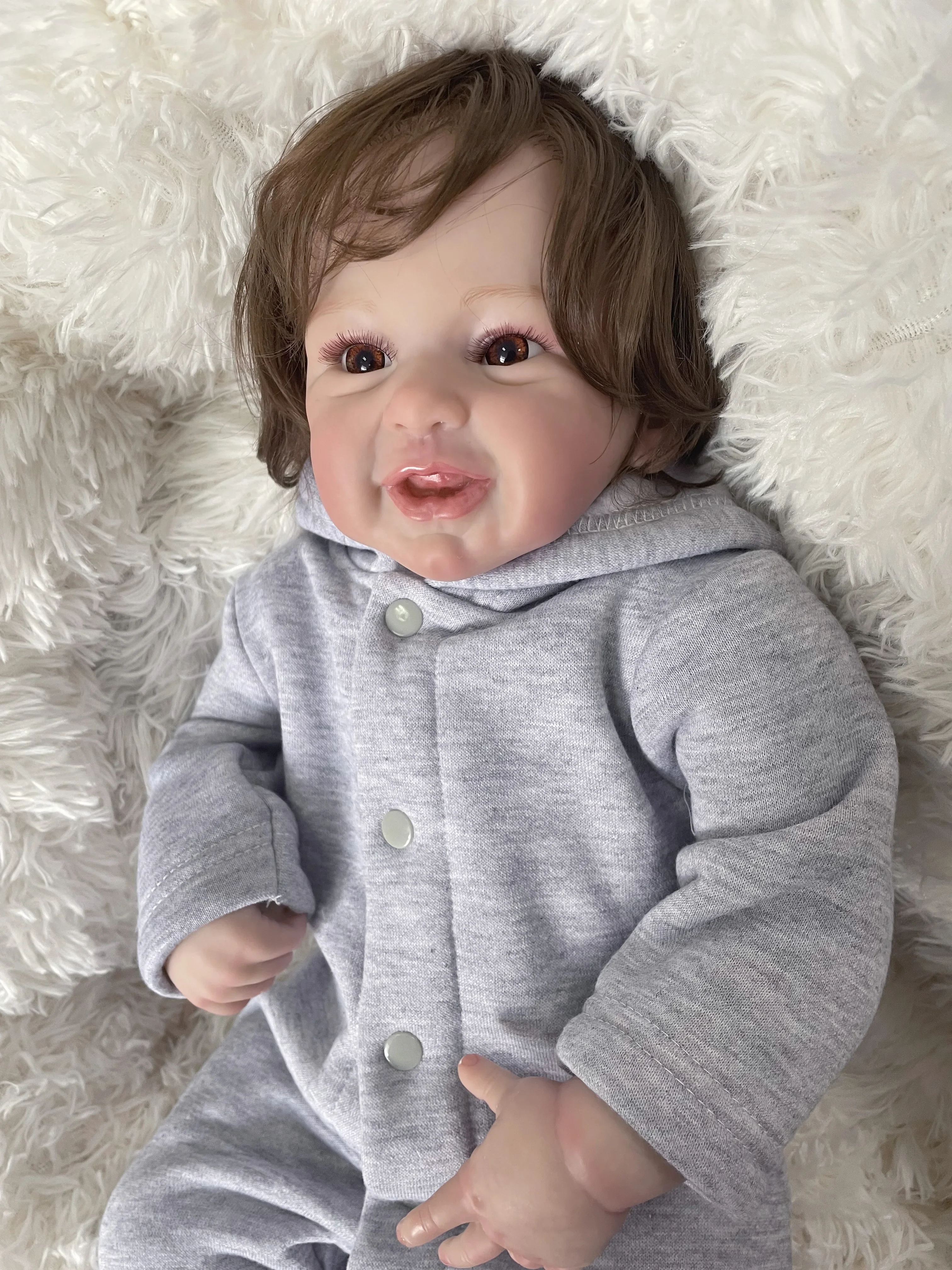 21inch Phoenix Reborn Baby Doll Lifelike Soft Touch Handmade with Genesis Paint Visible Veins Multiple Layers Toys for Girls