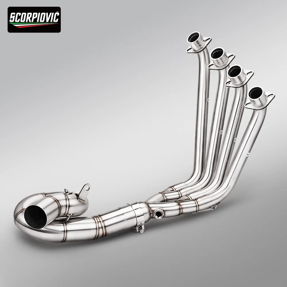 High Performance Motorcycle Exhaust Middle Link Pipe Escape Muffler Modified Parts For SRK 600 SRK 600S QJ600 SRK680