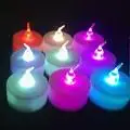 

Colorful LED Candles Lights Battery Operated Flameless Tealight Fake Candles Lamp Wedding Birthday Party Home Decoration Lights