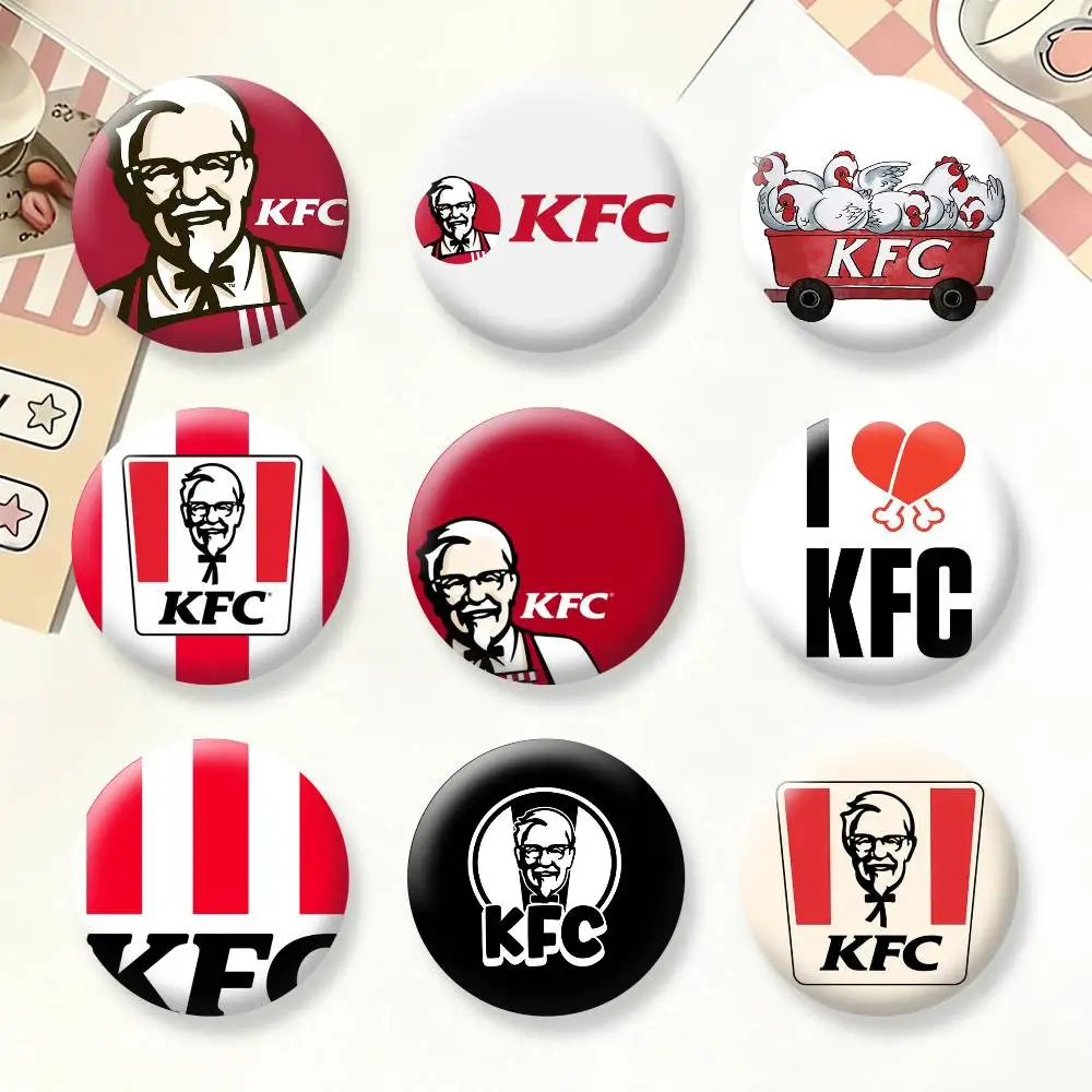 

Luxurious K-KFC Badges Creative Tinplate Button PinsBrooch Badge Clothes Backpack