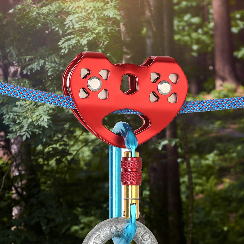 Scenic Cableway Zipline Double Slide Outdoor Expansion Jungle Crossing Heart-shaped Zipline Pulley High-altitude Transport