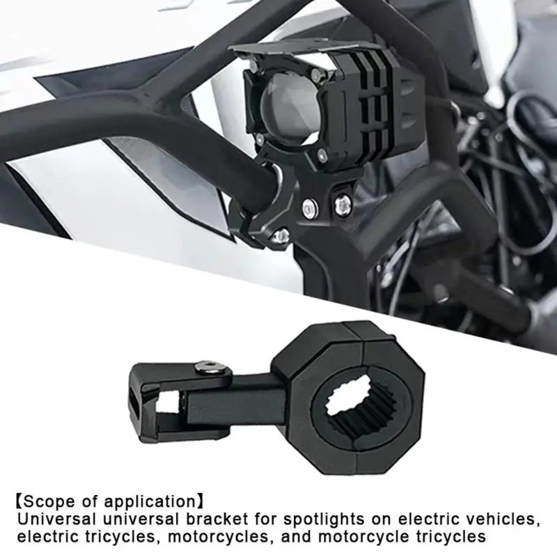 Motorcycle Headlight Bracket 1/2Pcs 360° Rotation Adjustment Clamp for Spotlight Motorbike DIY Modification