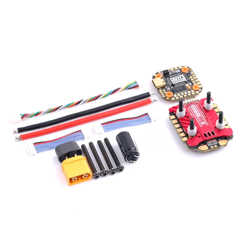 NEW SKYSTARS F722FC &AM32 55A 4IN1 ESC MINI 20×20 Stack 3-6S Baro Built-in OSD Full Color LED Support DJI RC FPV Racing Drone