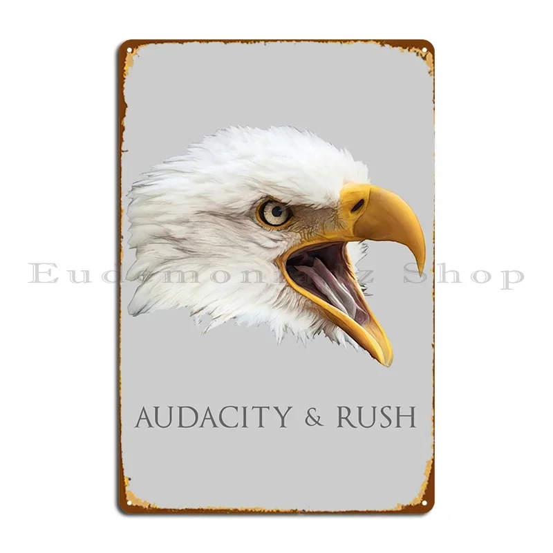 Bald Eagle Audacity Rush Metal Plaque Poster Wall Decor Decoration Wall Decor Print Living Room Tin Sign Poster