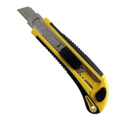 Utility Knife Heavy Duty Box Cutter Retractable，RX30837 Plastic 18mm Wide Snap Off Blades, Auto Lock Carbon Steel Sharp Cutting