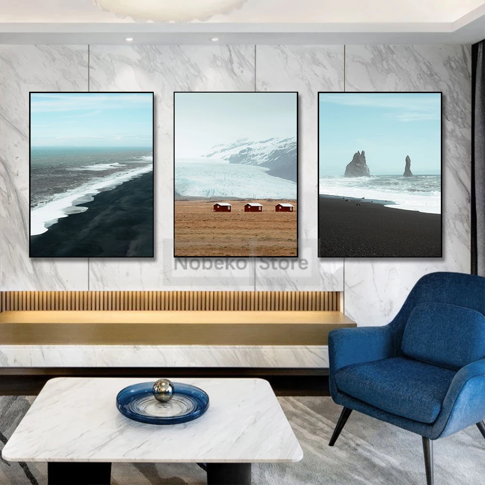 ملصق صور سفر طبيعي ، لوحة قماشية جليدية ، منظر طبيعي ، صور فنية جدارية ، غرفة منزل ، ديكور حديث #2