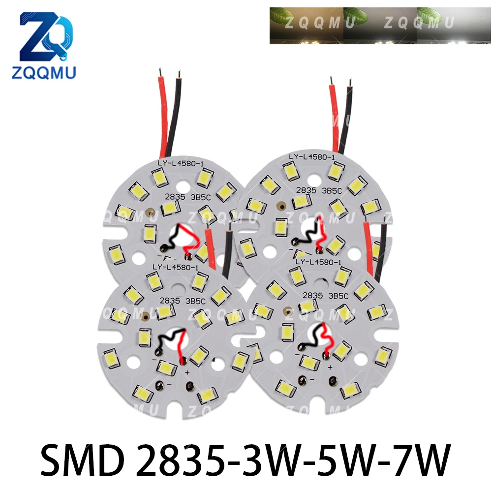 10PCS SMD2835 LED Chip 3W/5W/7W Constant Current Drive DIY Downlight Spotlight Panel Light Modification Lamp Beads High Lumen