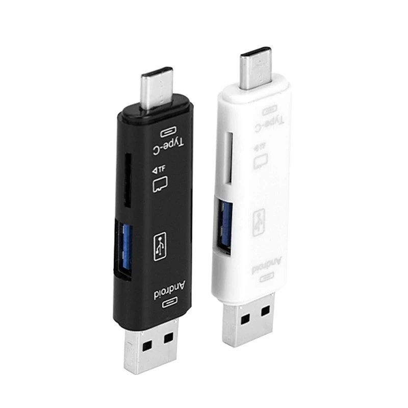 5 in 1 Multifunction Usb 2.0 Type C/Usb /Micro Usb/Tf/SD Memory Card Reader OTG Card Reader Adapter Mobile Phone Accessories