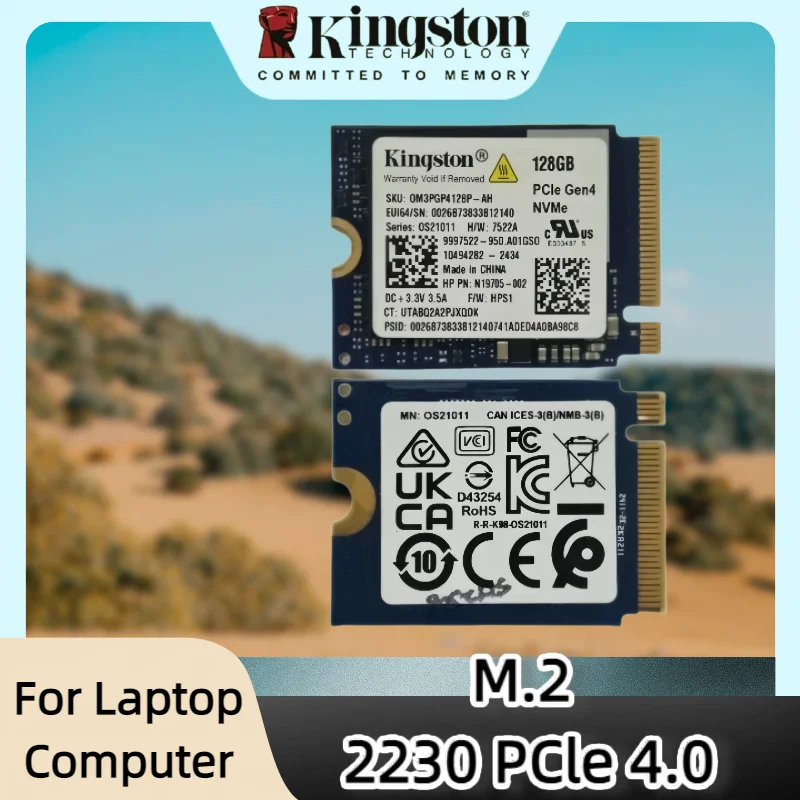 

SSD Kingston 128GB M.2 2230 PCIe 4.0 NVMe SSD OEM Pack High Speed Built-in Solid State Drive for Notebook Mini Computer