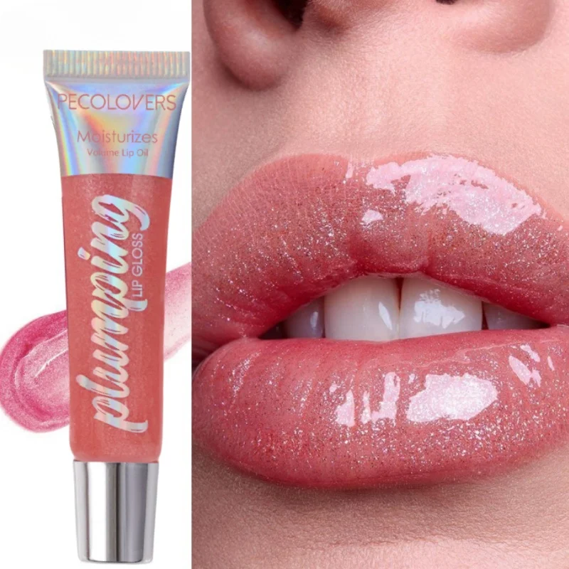 Lucidalabbra Impermeabile Duraturo Idratante Glitter Smalto per labbra Donna Shimmer Rimpolpante Cosmetici per il trucco delle labbra