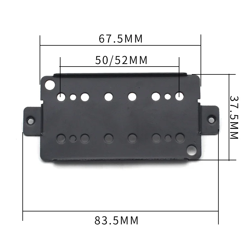 2 pezzi durevoli Pickup per chitarra Humbucker placcato in ottone-nero piastra di Base Pickup per ponte per parti di chitarra