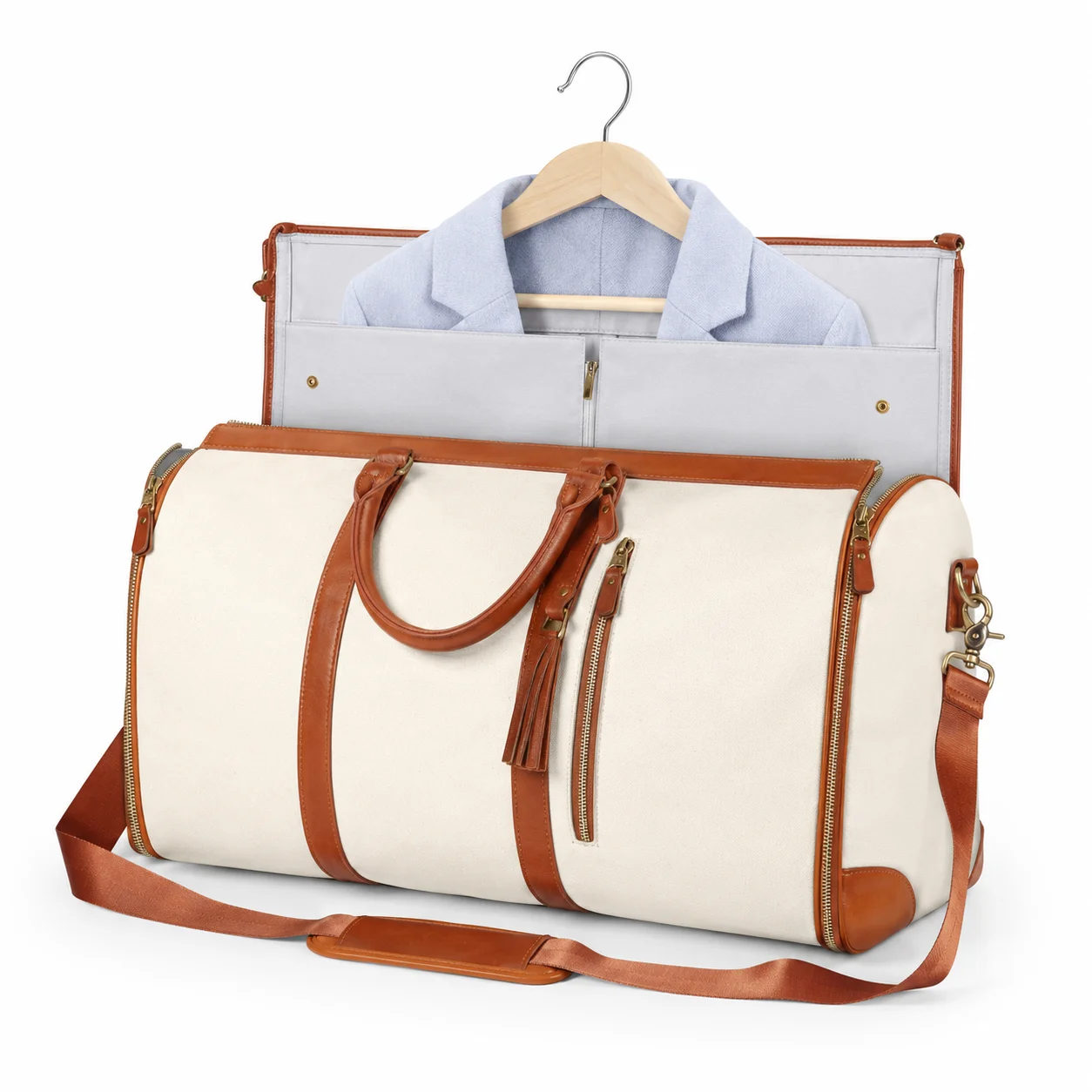 Bolsa de Viaje Convertible 2 en 1 para Hombre, Bolsa para Trajes de Negocios, Gran Capacidad, Bolsa de Fin de Semana con Correa para el Hombro